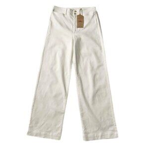 Faherty Womens Stretch Terry Harbor Pant Egret White, new with tags, Size 31 Rel